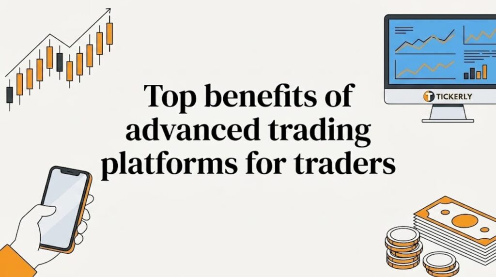 Editorial trading platform title card illustration