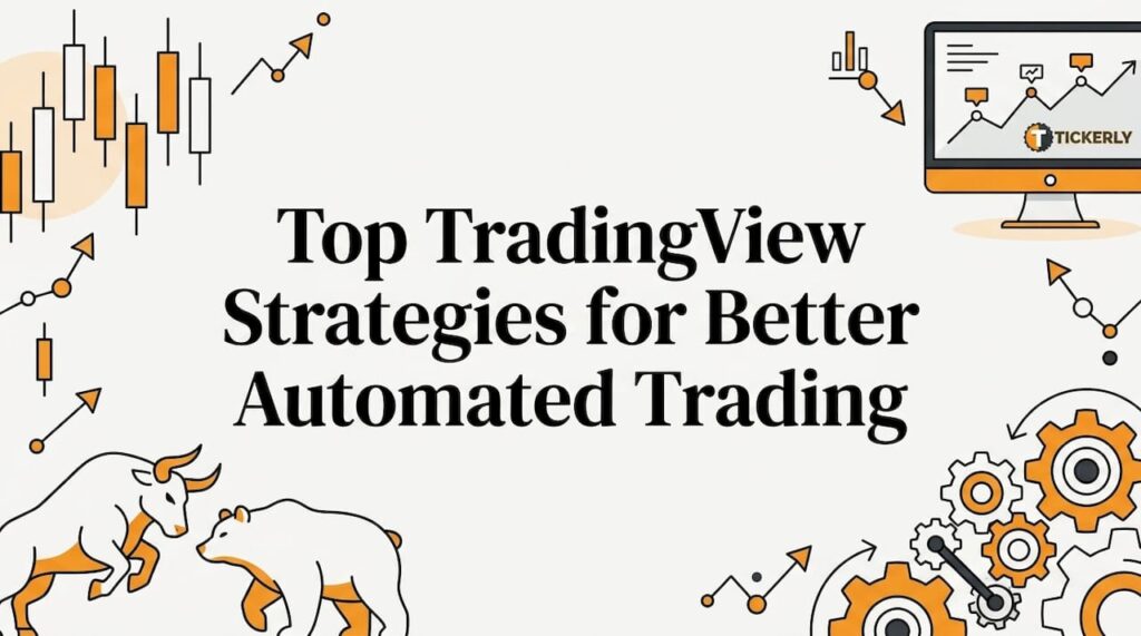 Decorative title card with trading and automation icons