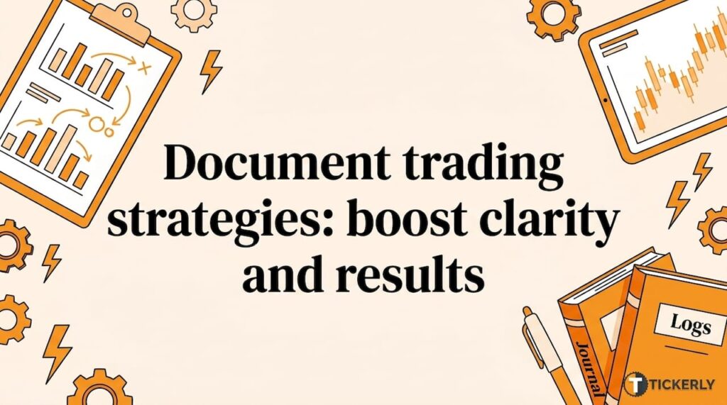 Decorative title card with trading strategy icons