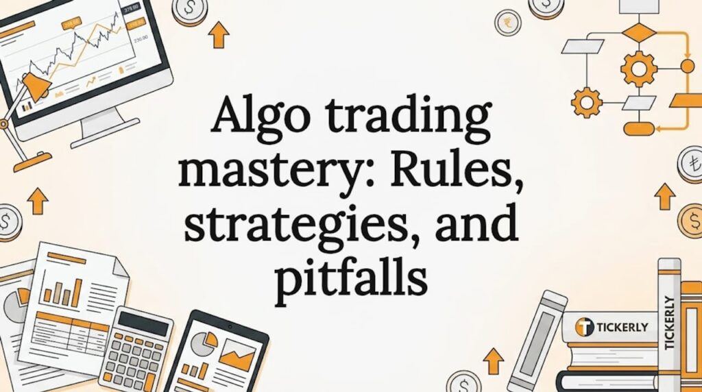 Trading algorithm themed editorial title card