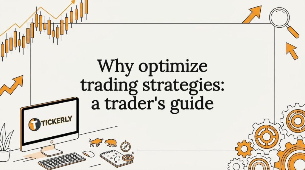 Decorative trading strategy title card illustration