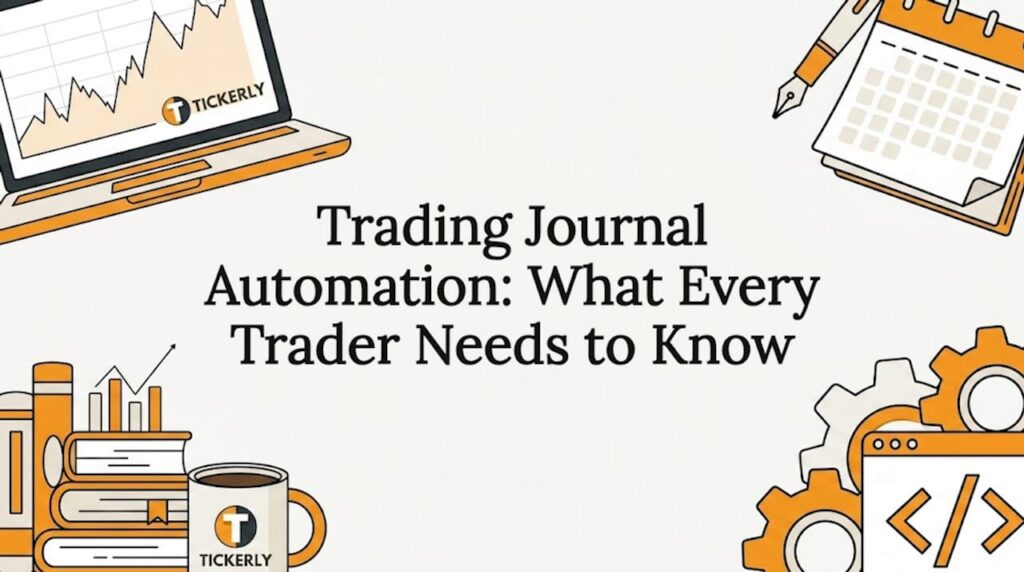 Decorative title card with trading and automation icons