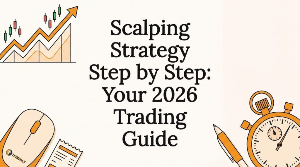 Decorative vector illustration for trading scalping strategy title card