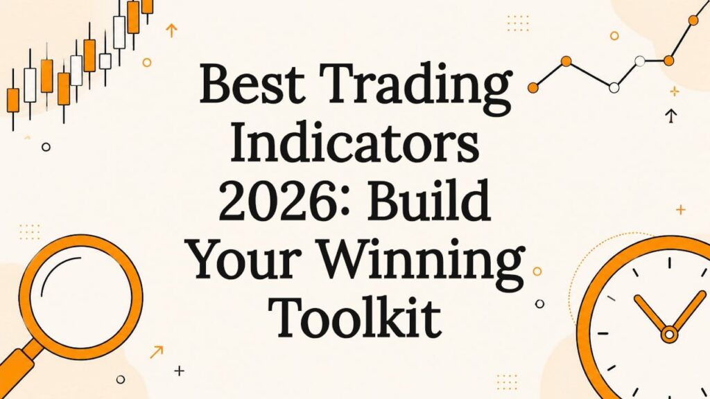 Decorative trading indicators title card illustration