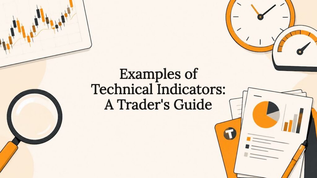 Decorative technical indicators title card