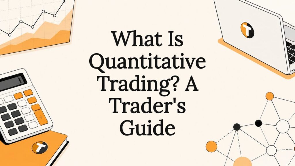 Decorative title card illustration for quantitative trading article