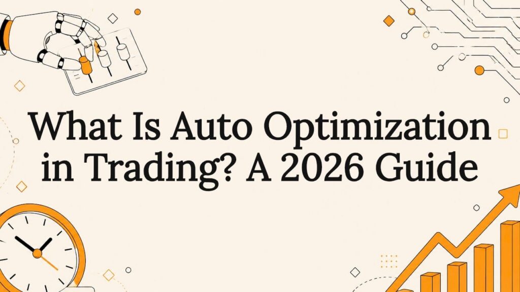 Decorative title card illustration for trading auto optimization