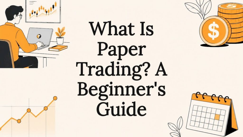 Decorative title card illustration for paper trading