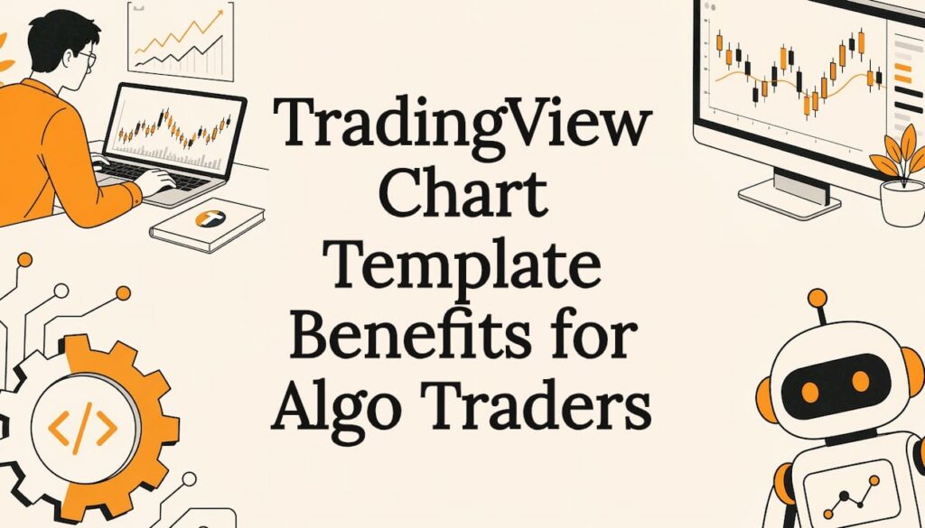 Decorative title card with trading icons