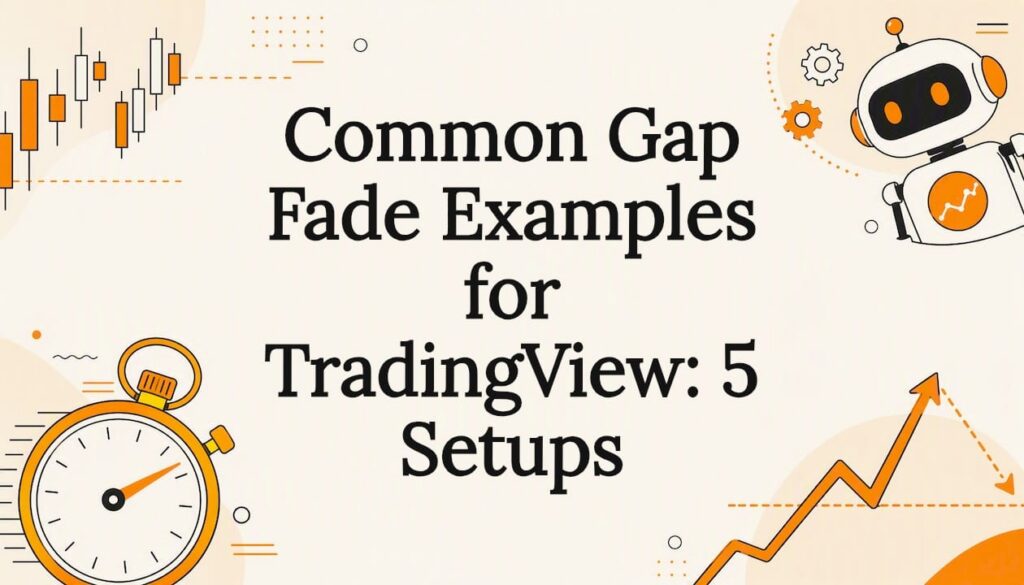 Decorative title card illustration for gap fade trading