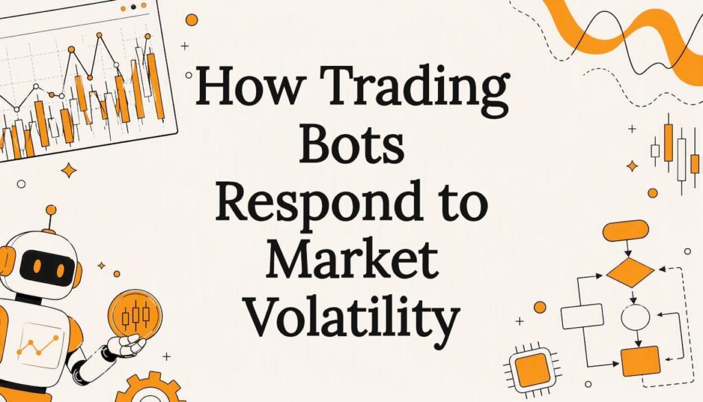 Decorative title card illustration representing trading bot and market volatility