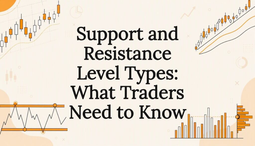Decorative title card illustrating trading support and resistance concepts