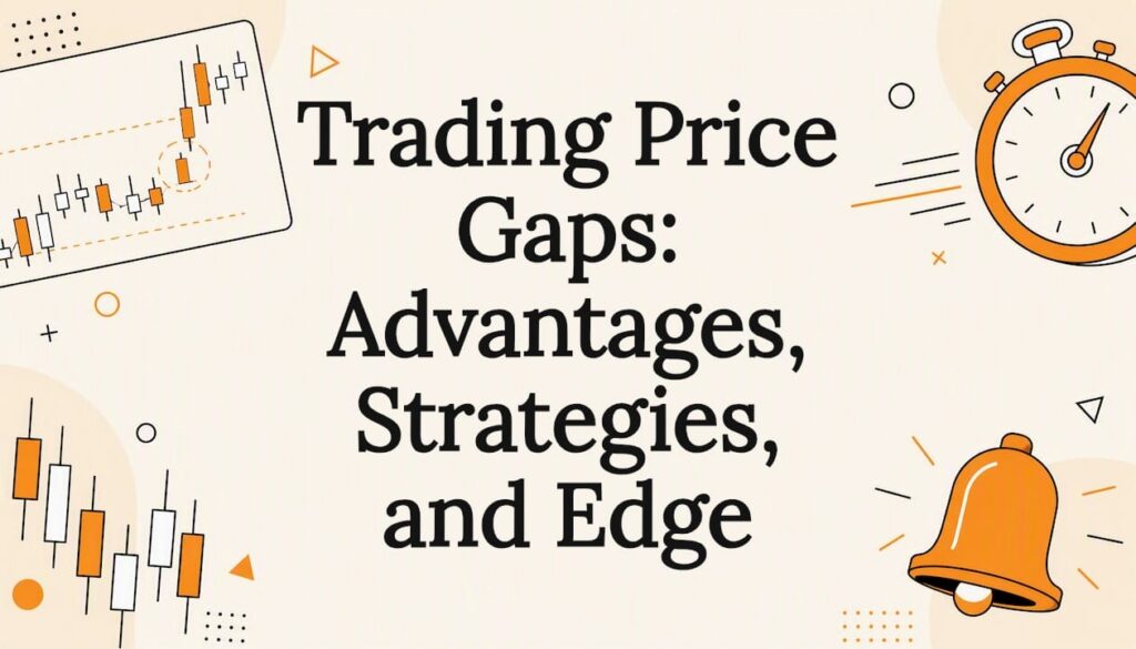 Decorative title card illustration for trading price gaps article