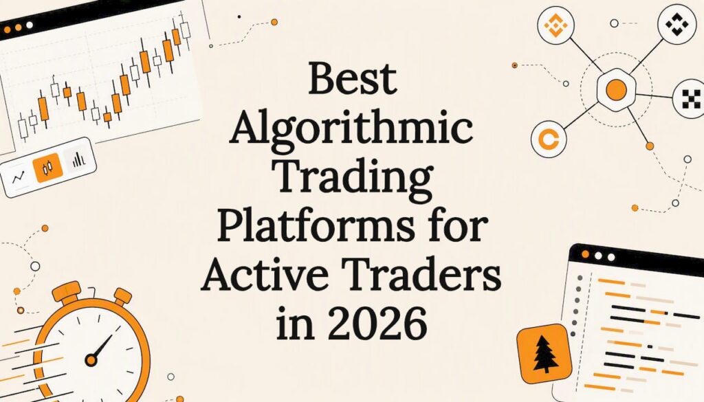 Decorative title card illustration for algorithmic trading